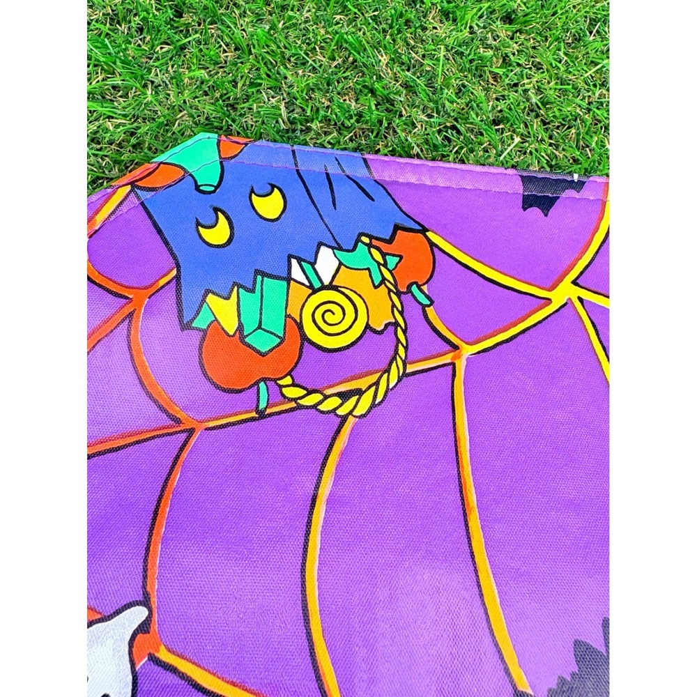 Vintage Halloween Placemats Set of 6 Reversible Purple Black Witch Ghost Boo - Picture 13 of 16
